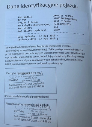 Toyota Camry cena 109900 przebieg: 85000, rok produkcji 2019 z Sierpc małe 191